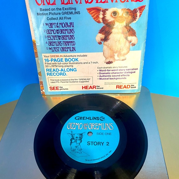 GIZMO AND THE GREMLINS VITGE 80s VINYL RECORD & 16 PAGE BOOK READ ALONG RECORD - Picture 15 of 16